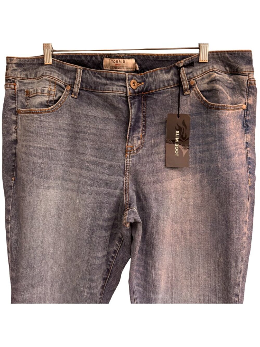 Torrid Womens Slim Boot Montecito Jeans Size 20 Medium Wash Denim Stretch Fit - Picture 13 of 15